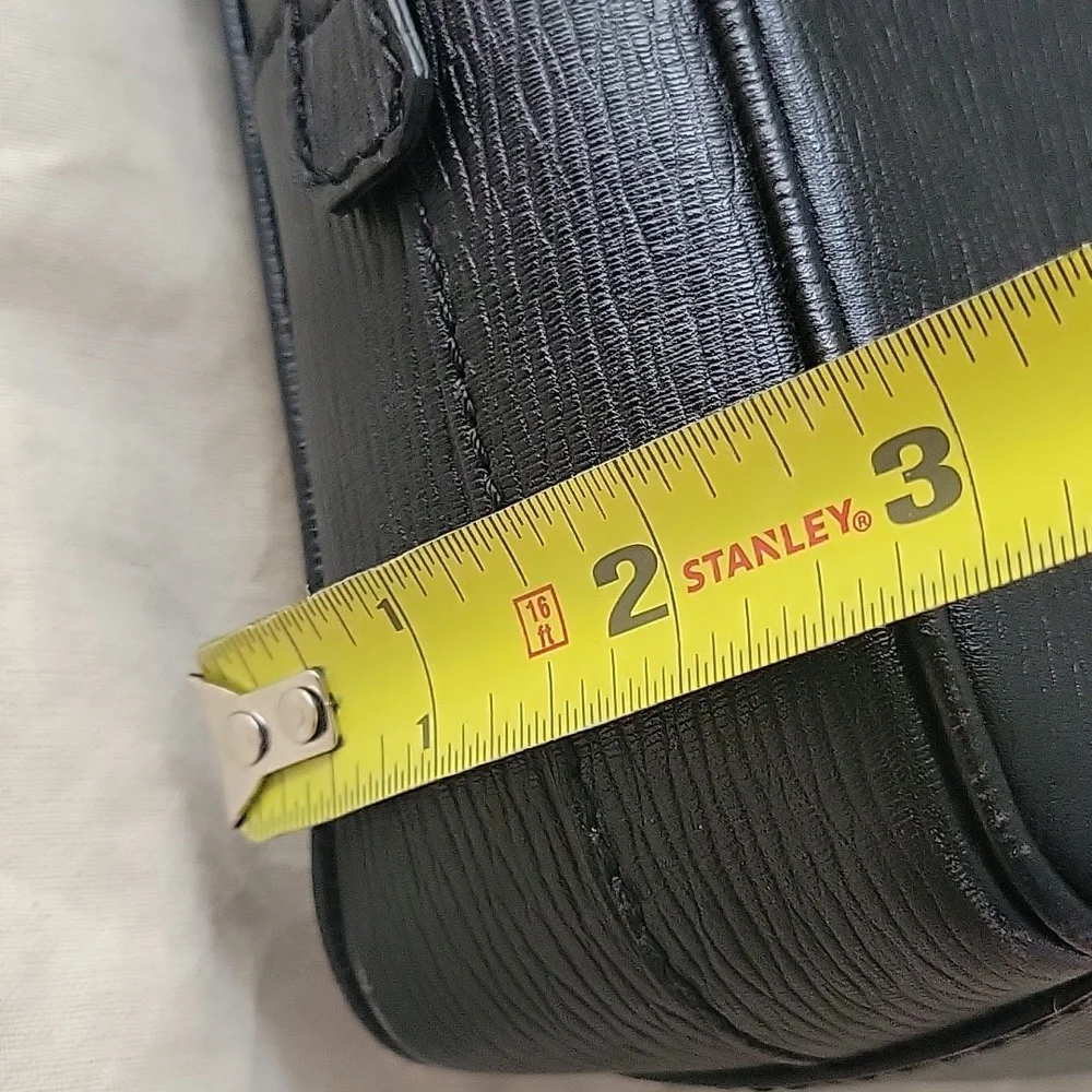 Salvatore Ferragamo Black Leather Laptop Bag